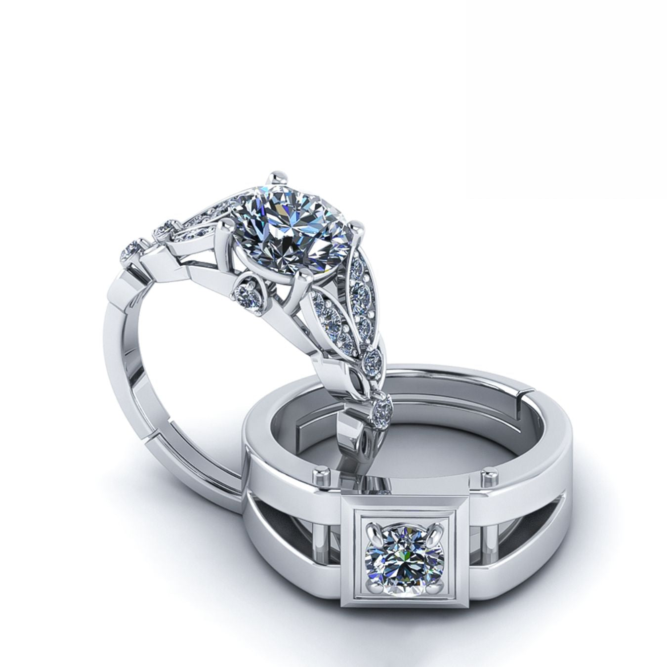 Pure 925 SIlver Plated Antique Men & Women Stardom Couples Special